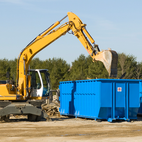 are there any restrictions on where a residential dumpster can be placed in Long Hill